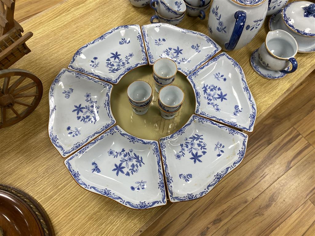 A Rorstrand East Indies tea service with revolving stand